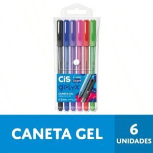 Kit De Caneta Gel Tinta Cis Gelyx 1.0mm Com 6 Cores - Fashion