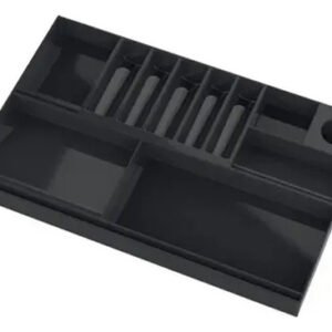 Organizador Porta Moedas, Gaveta, Mesa, Preto Maxcril